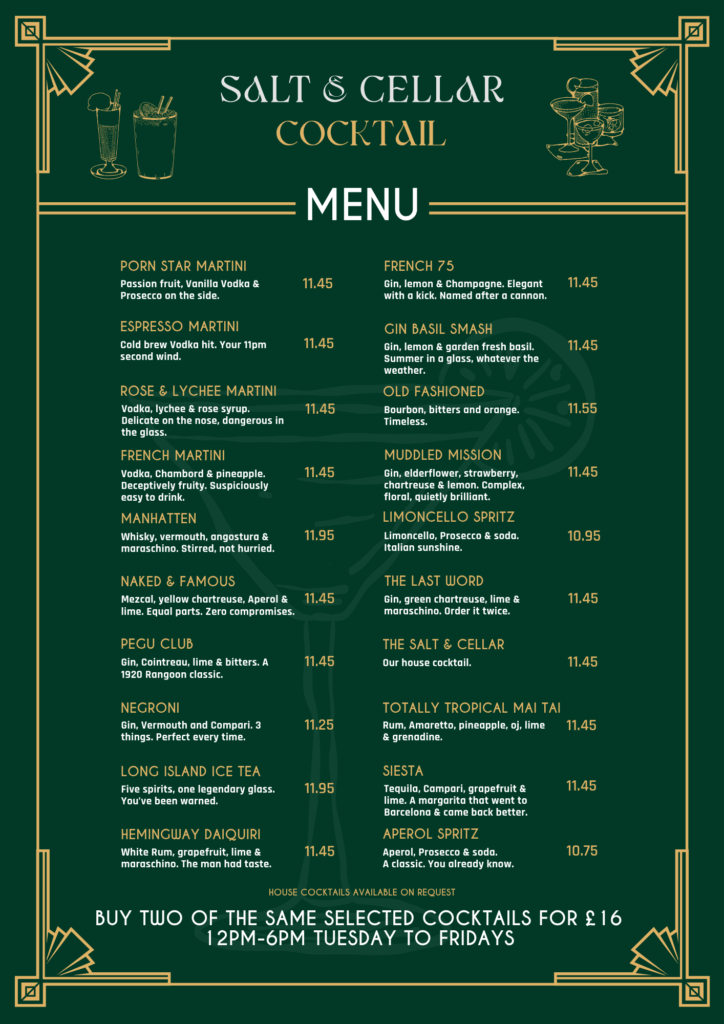 cocktail menu