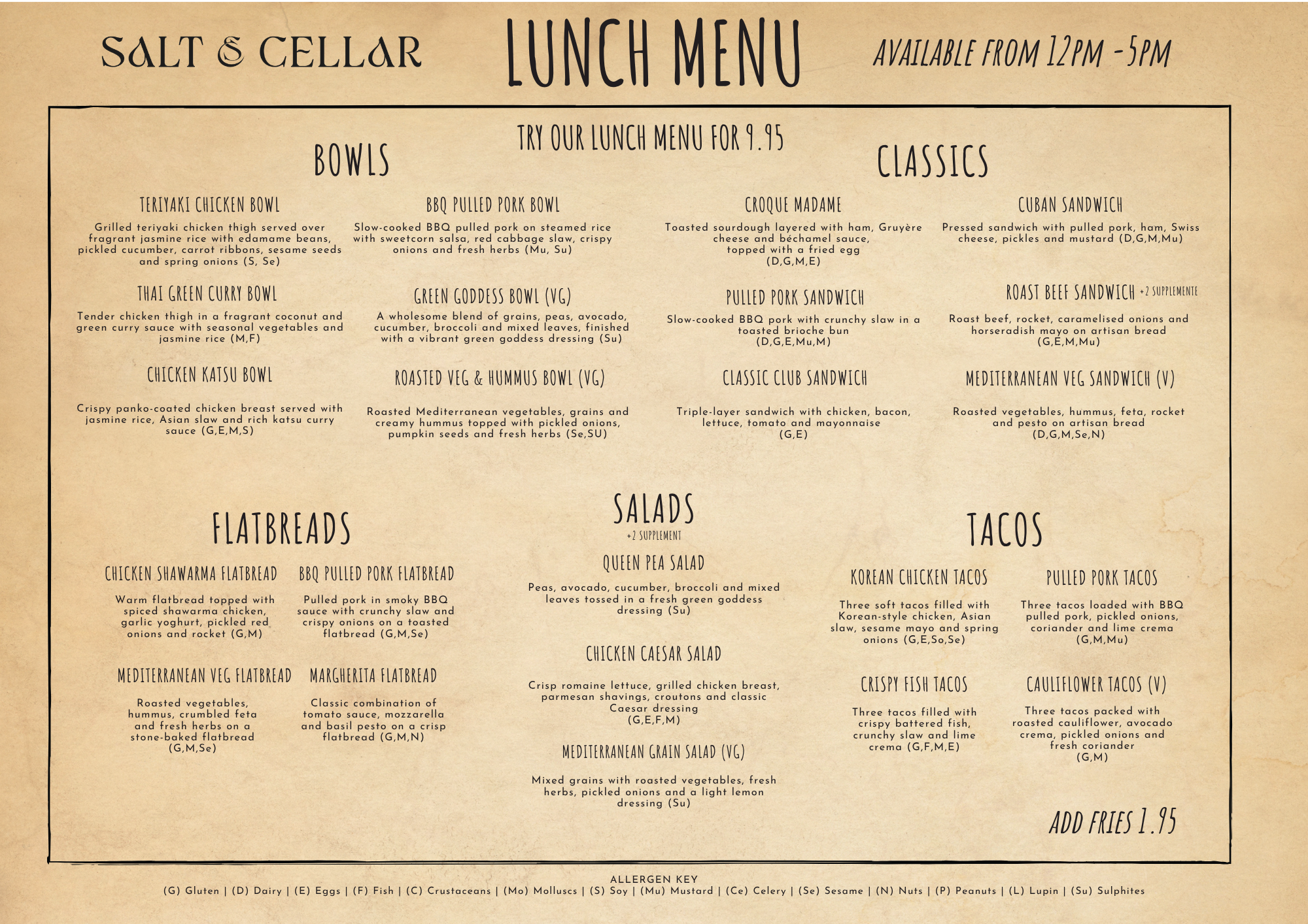 lunch menu website